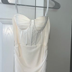 White cocktail mini dress